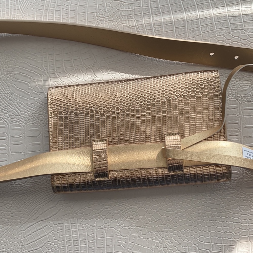 NWT—Bebe Golden Gold Belt Bag - Picture 5 of 9